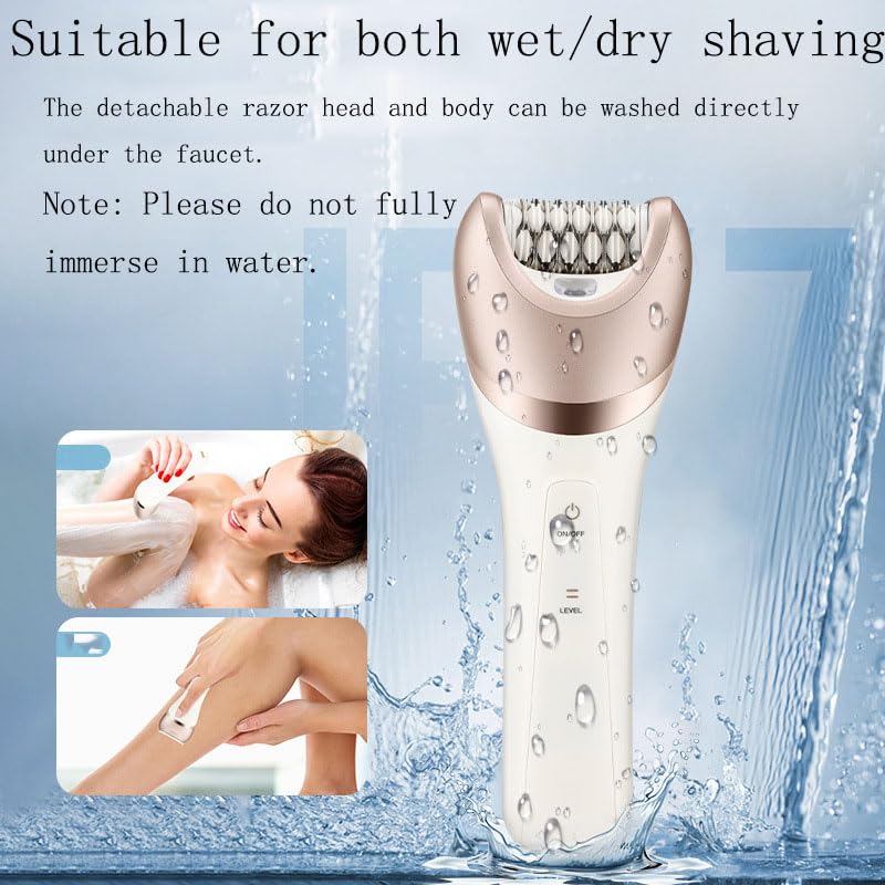 Epilator Hair Removal for Women, 6-in-1 Cordless & Rechargeable Lady Electric Shaver, Waterproof Hair Trimmer Device Wet and Dry Bikini Trimmer Beauty and Personal Care QDKVTNDJZ