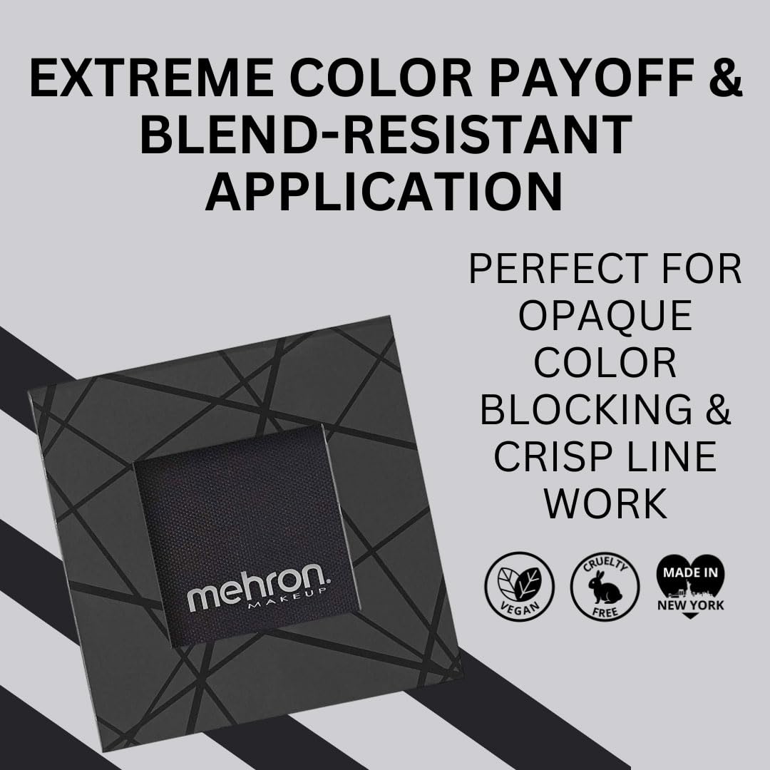 Mehron EDGE Face & Body Paint| Professional Water-Activated Face Paint Makeup | Made in the USA | For Cosplay, Halloween, & SFX (Black) Beauty & Personal Care Mehron