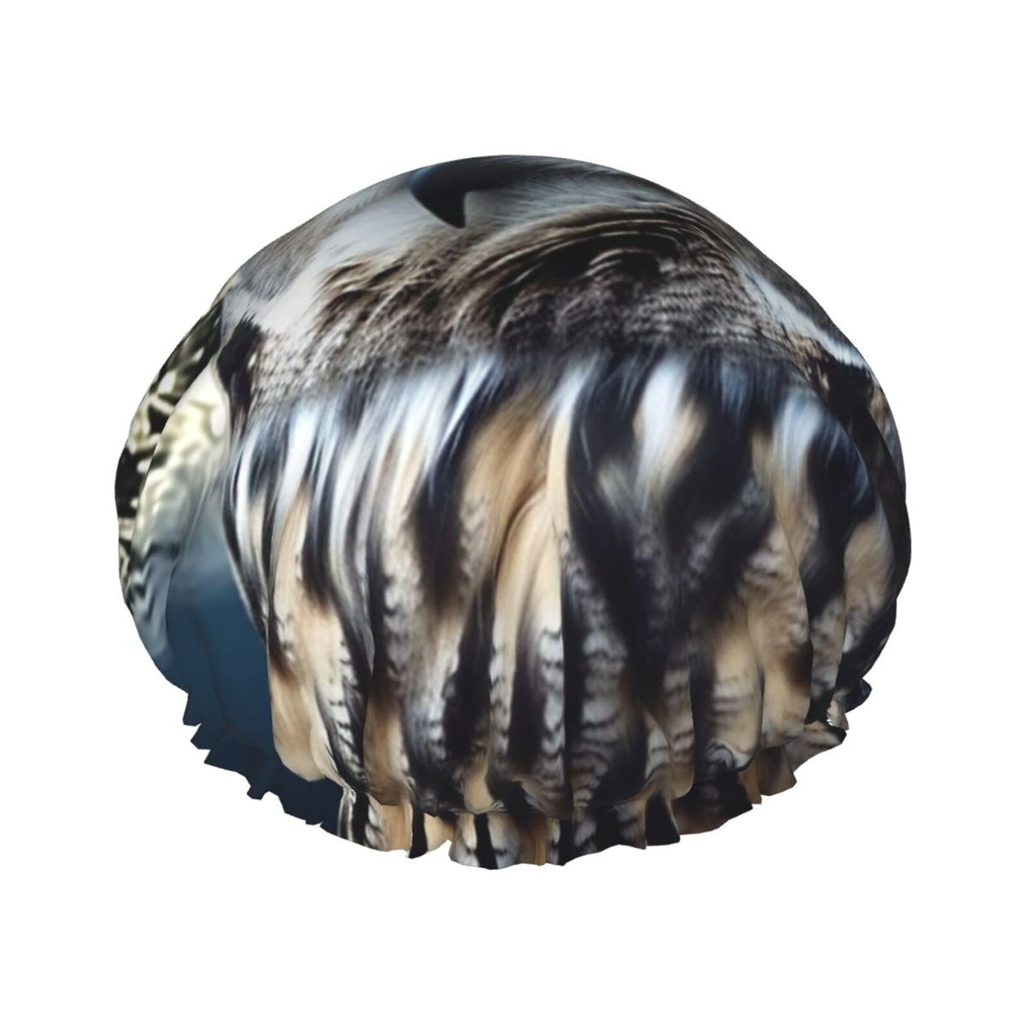 Owl and Moon Shower Cap for Women Men Large Reusable Shower Bonnet Double-Layer Waterproof Bath Caps Elastic Band Hair Hat for All Hairstyles Beauty and Personal Care BWLHJKE