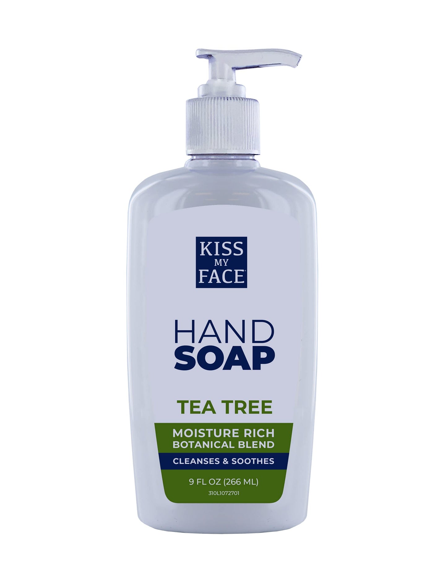 Kiss My Face Tea Tree Hand Soap - Purify Your Skin - With Added Antioxidant Support - Easy To Use Hand Soap Pump - Refreshing Tea Tree Scent - Cruelty Beauty & Personal Care Kiss My Face
