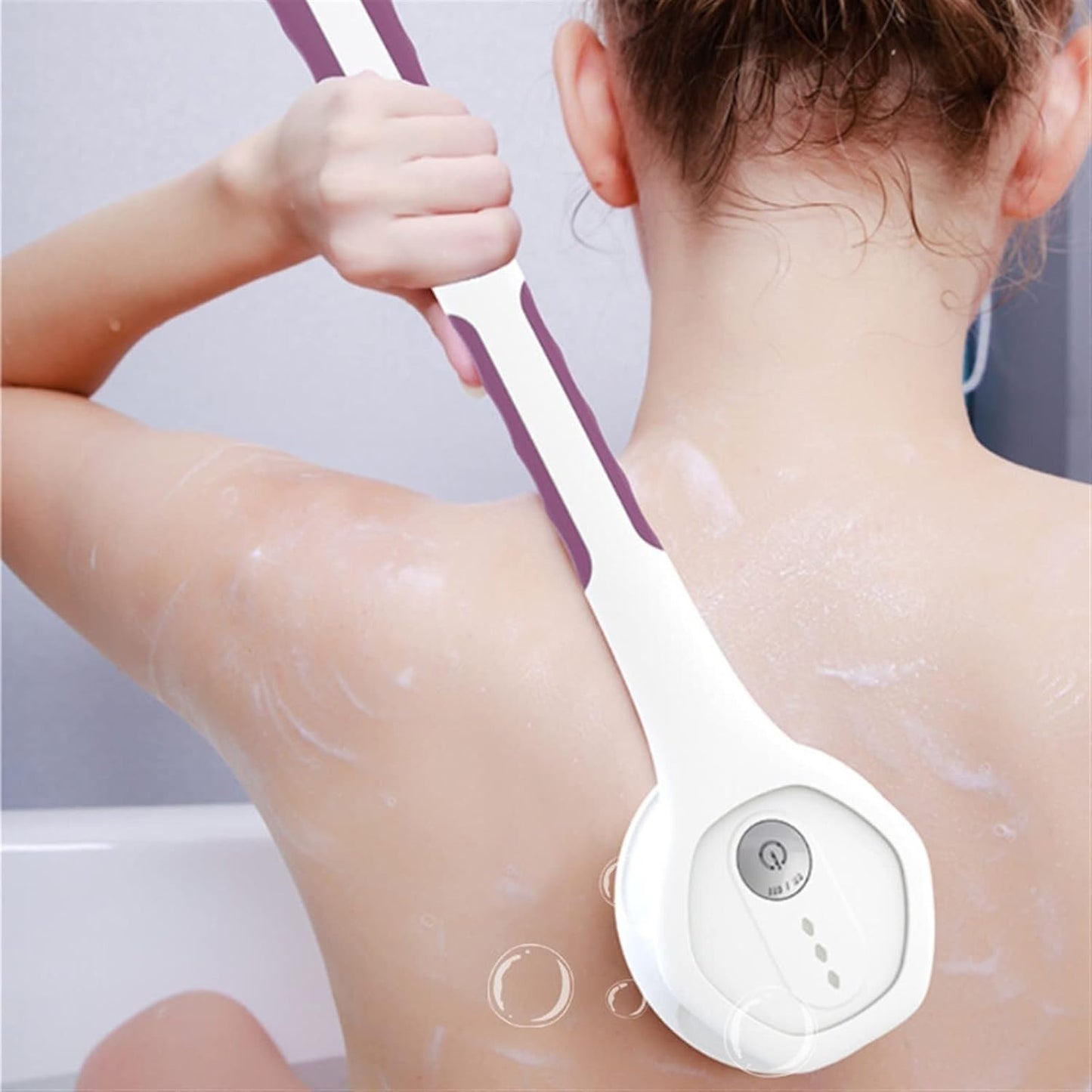 MISTPURE Body Brush Electric Bath Shower Brush Automatic Bath Cleaning Massage Body Brush Remove Exfoliating Scrub Long Handle(Blue) Beauty and Personal Care MISTPURE