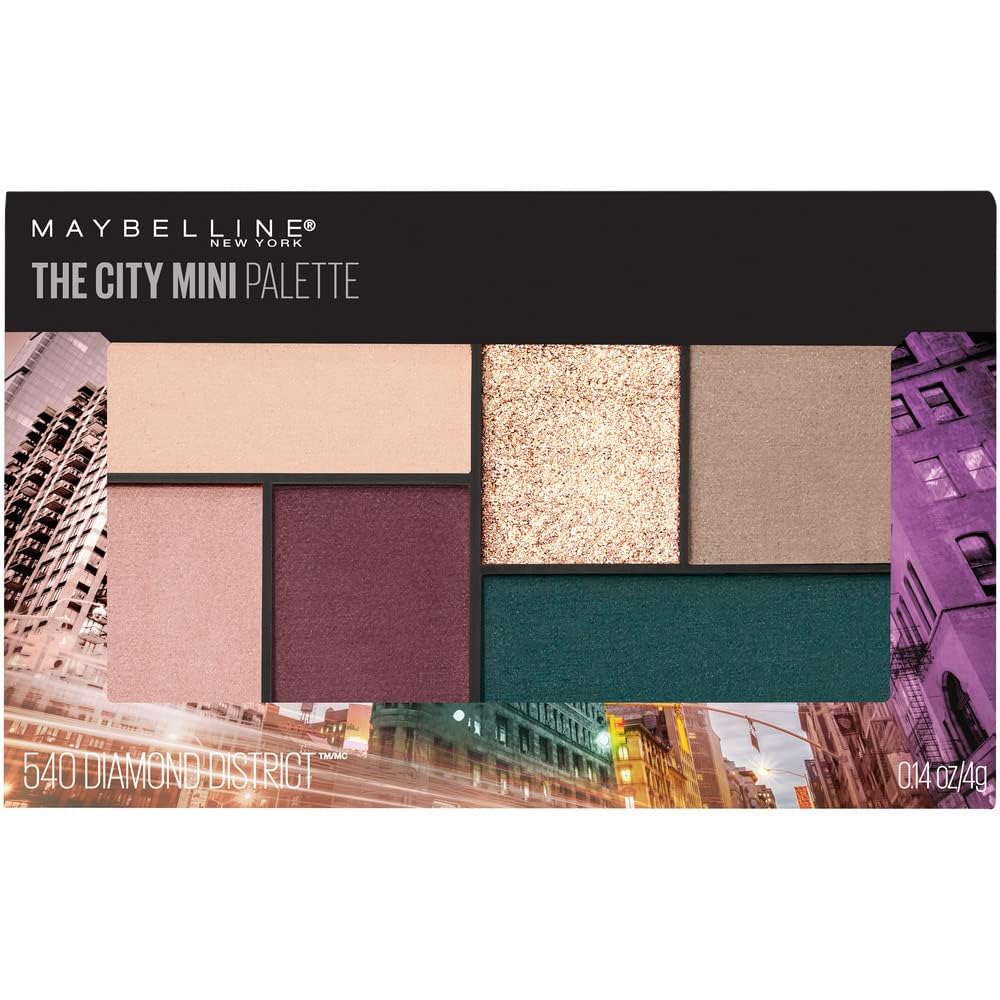 Maybelline New York The City Mini Eyeshadow Palette Makeup, Diamond District, 0.14 Oz Beauty & Personal Care MAYBELLINE
