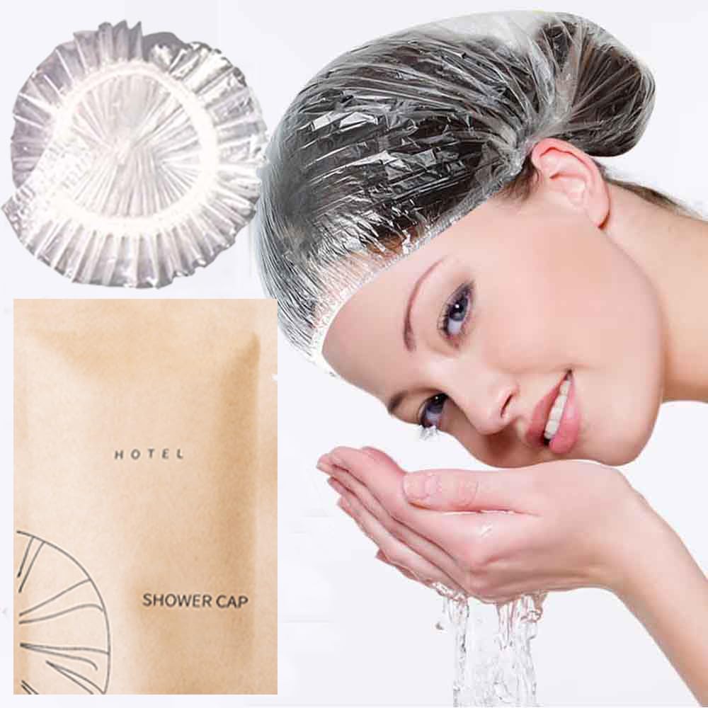50Pcs Luxury Multipurpose Disposable Shower Caps Individually Wrapped Beauty and Personal Care QiMontGiaGonp