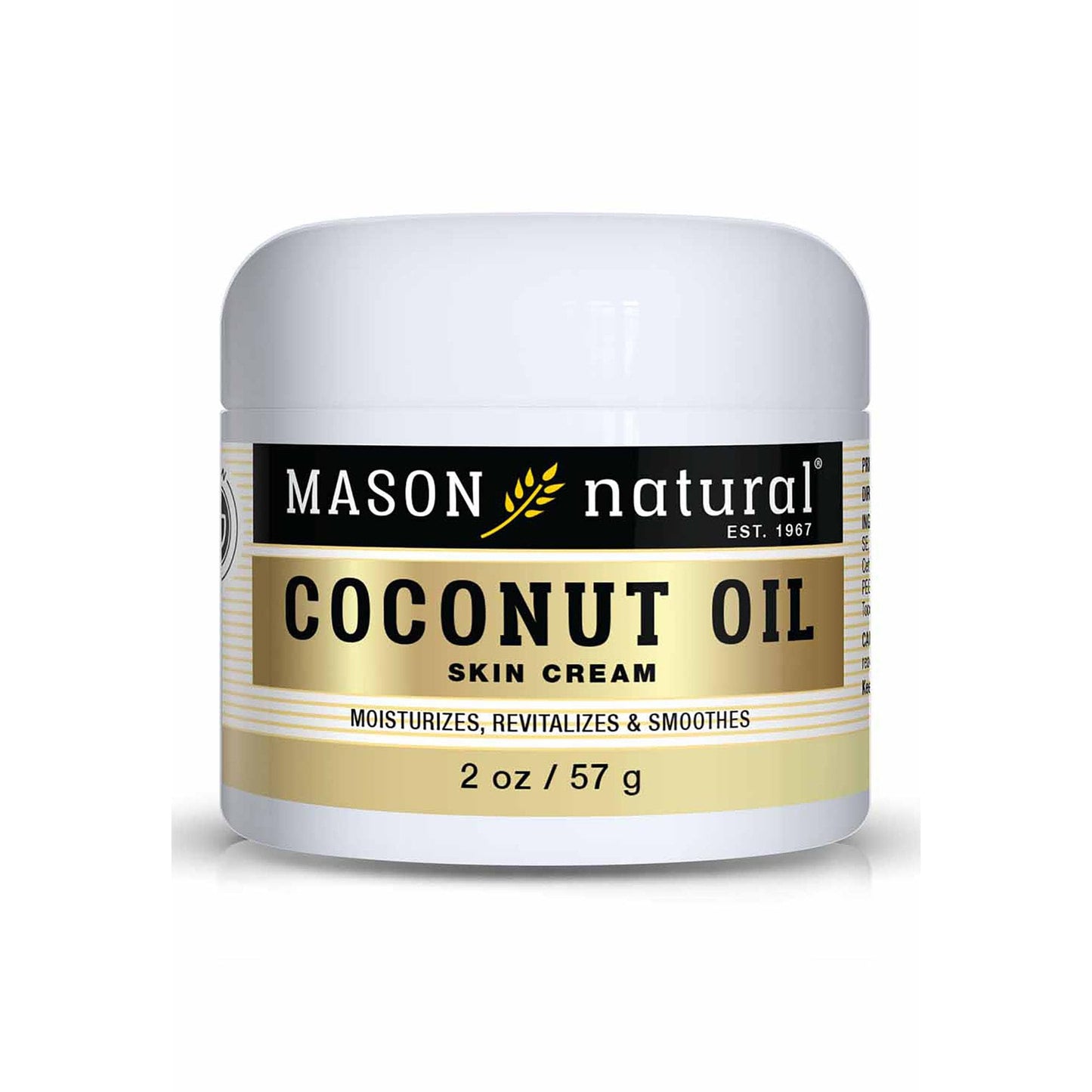 MASON NATURAL Coconut Oil Beauty Cream, Hydrating Moisturizer With Collagen for Smooth & Firm Skin, 2 oz Beauty & Personal Care MASON NATURAL
