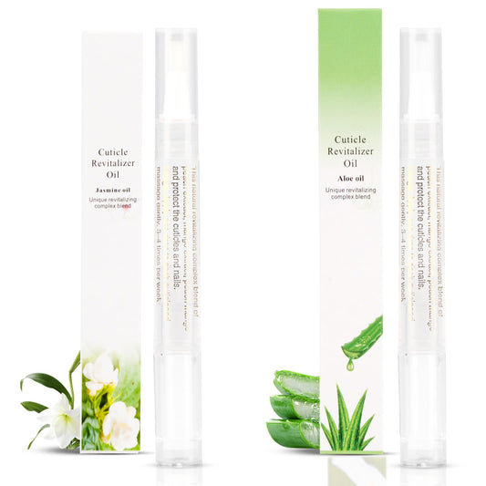 Meschett 2PCS Cuticle Oil Pens for Nail Care, Moisturizing Nail Oil Pen with Soft Brush, Hydrating Cuticle Oil for Dry Nails & Cuticles (Aloe Beauty and Personal Care Meschett Default Title