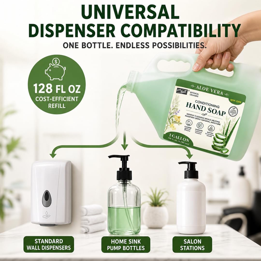PRONAIL Bulk Liquid Hand Soap Refill - Moisturizing Cleanser with Hyaluronic Acid, Panthenol & Aloe Vera | Sulfate-Free, Cruelty-Free | Professional Beauty & Personal Care PRO NAIL NAIL SYSTEMS