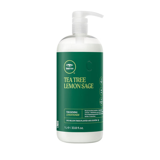 Tea Tree Lemon Sage Thickening Conditioner, Builds Body + Boosts Volume, For Fine Hair, 33.8 fl. oz. Beauty & Personal Care Tea Tree