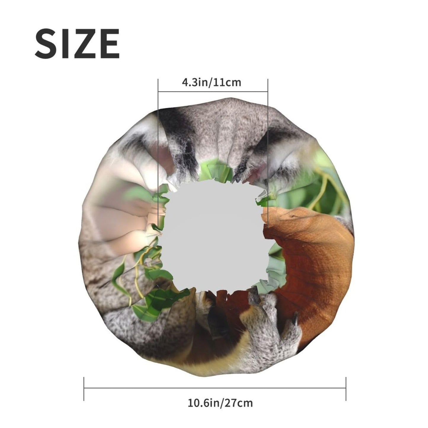 Cute Koala Shower Cap for Women Men Large Reusable Shower Bonnet Double-Layer Waterproof Bath Caps Elastic Band Hair Hat for All Hairstyles Beauty and Personal Care BWLHJKE