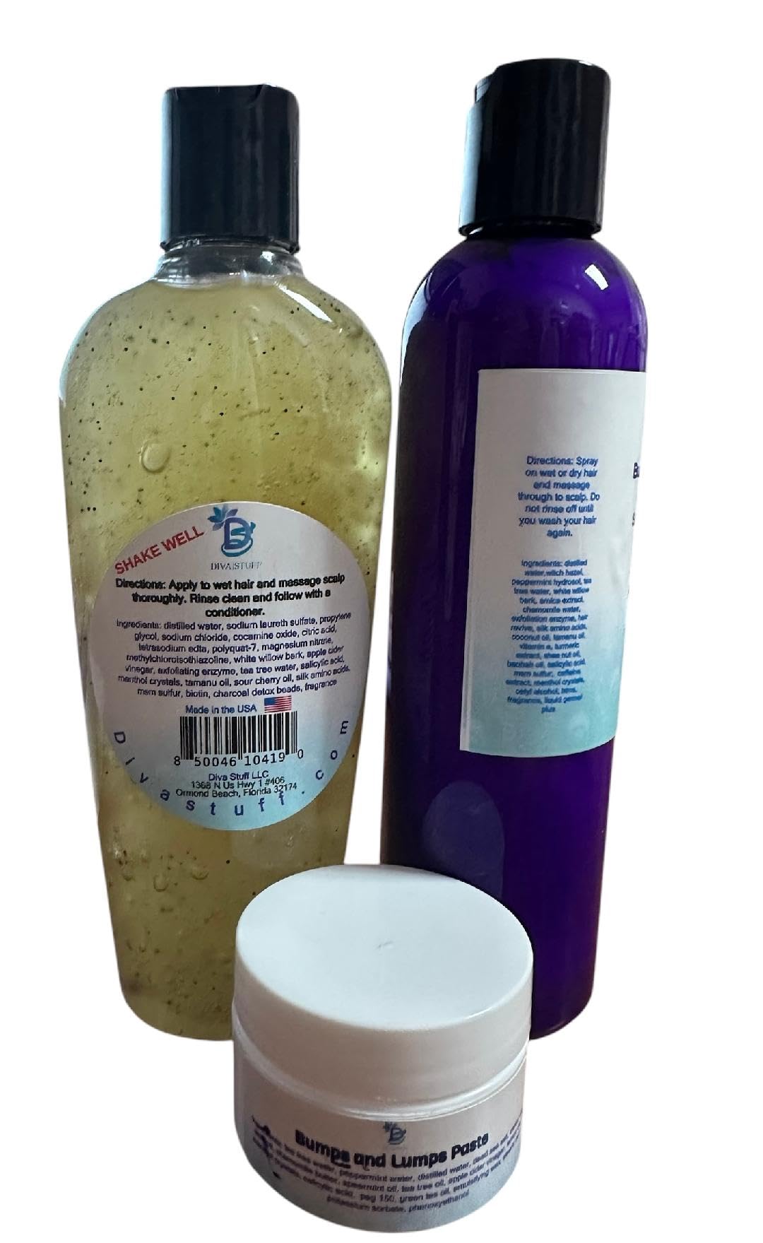 Bumps and Lumps Shampoo, Leave In Conditioner and Night Time Paste, For Problematic Lumps and Bumps on The Scalps, By Diva Stuff Beauty & Personal Care Diva Stuff