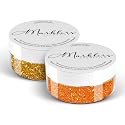 MARBLERS Twinkle Face & Body Glitter Duo [Honey Gold & Rainbow Orange] 0.36oz (10g) | Non-Toxic | Cruelty-Free | Eyeshadow, Nail Polish, Nail Art | Beauty & Personal Care MARBLERS
