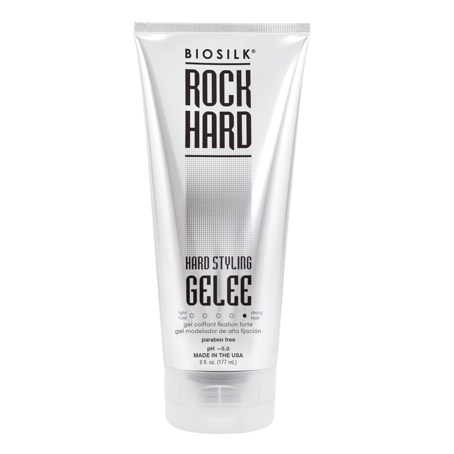 BioSilk Rock Hard Gel, Firm-Hold Hair Gel for Long-Lasting Styles, Shapes, Defines & Adds Shine, Sulfate-Free, Paraben-Free, Cruelty-Free, 6 Oz Beauty & Personal Care BioSilk