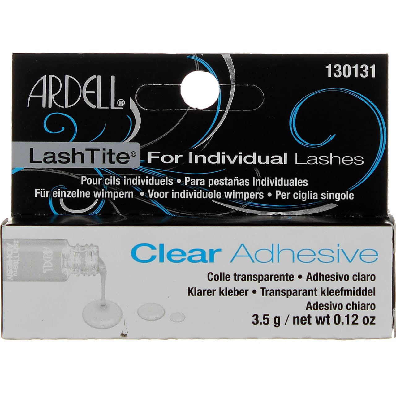 Ardell Lashtite Adhesive Clear 0.125 Ounce Bottle (Black Package) (3.7ml) (6 Pack) Beauty & Personal Care Ardell
