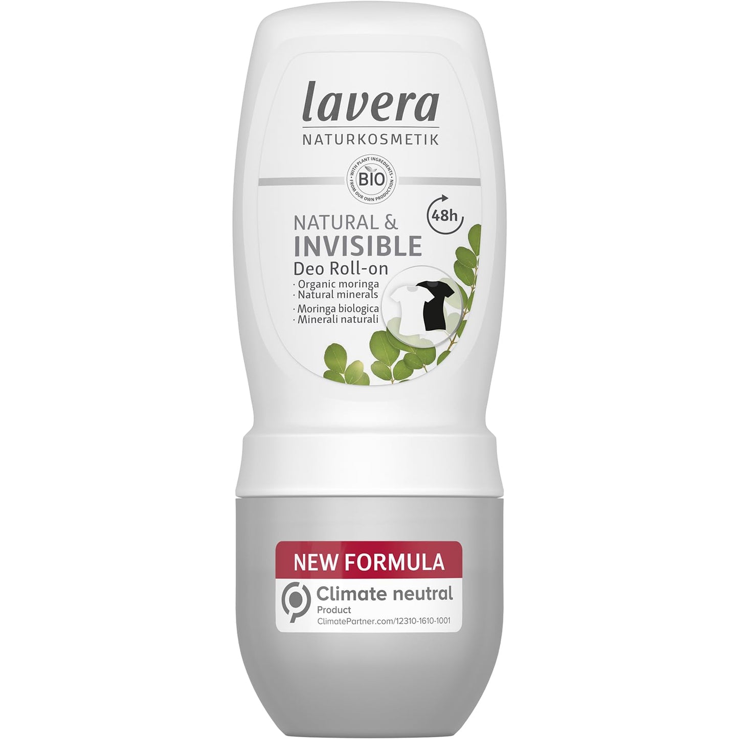lavera Deo Roll-On NATURAL & INVISIBLE 48h - vegan - natural cosmetics - with organic moringa & natural minerals - no aluminium - climate neutral Beauty and Personal Care lavera