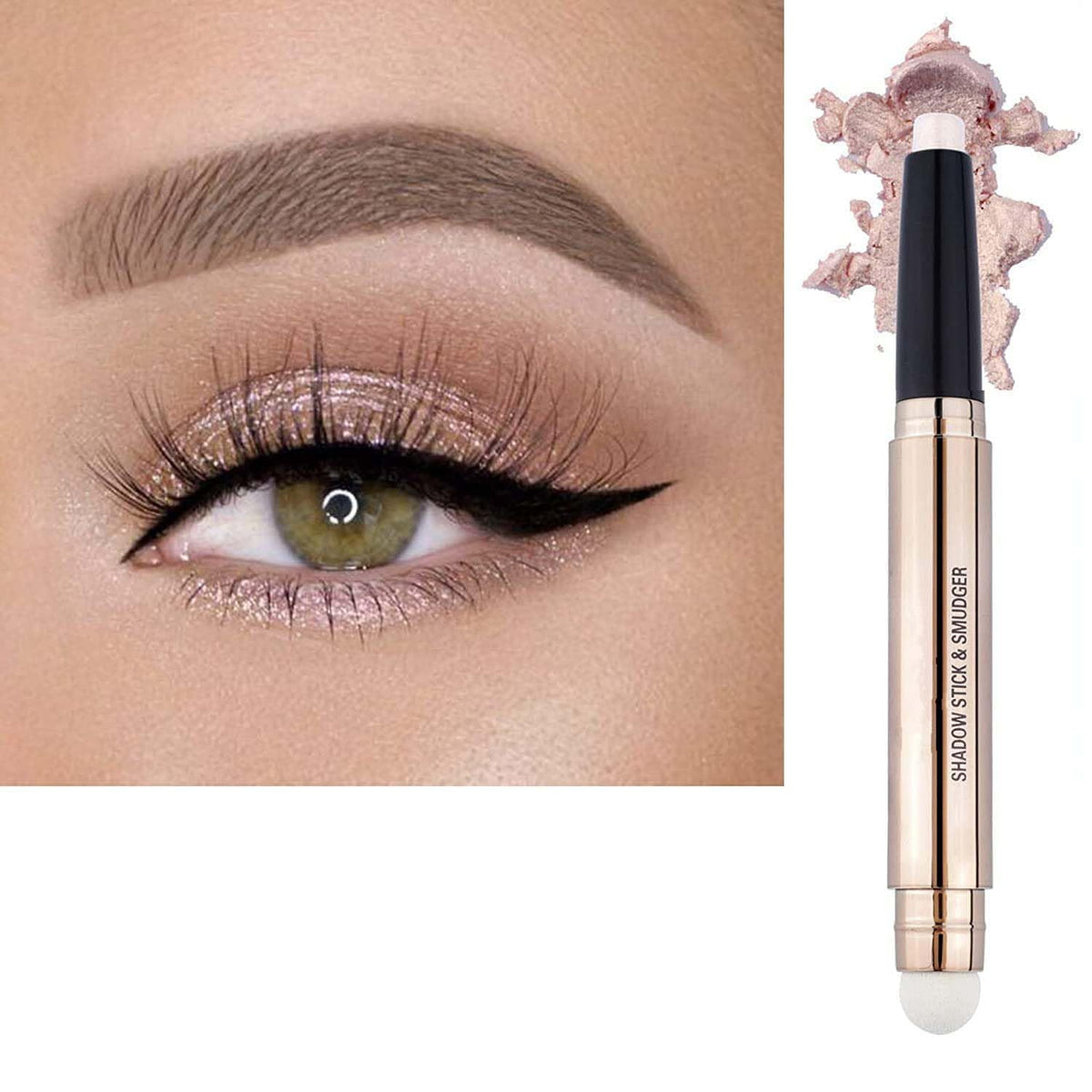 May Foltran Sand Shimmer #02 Cream Eyeshadow Pencil, Nude Pink Sparkle, Hypoallergenic Waterproof Long Lasting Eye Shadow Stick, Multi-Dimensional Beauty & Personal Care MAY FOLTREN