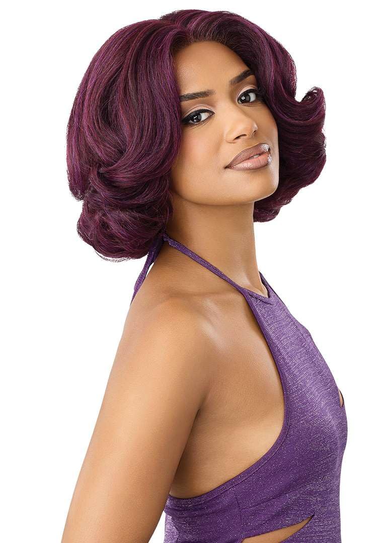 Outre Lace Front Wig - Perfect Hair Line 13X4 - Swoop Series - Swoop 22 (JET BLACK 1)