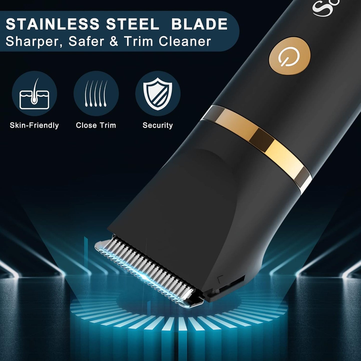 Scttomon Electric Groin Hair Trim Ball Trimmer for Men Body Shaver Below-The-Waist Groomer Nose Hair Trimmer Waterproof Cordless 3 in 1 Beauty and Personal Care Scttomon