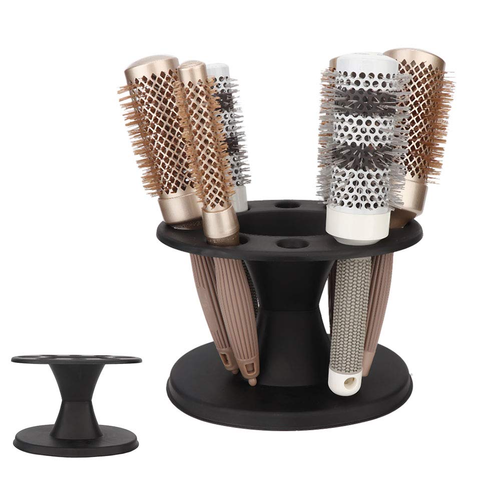 Hair Brush Organizer, Plastic Hairbrush Holder Storage Display Rack Round Comb Hair Styling Brush Stand Shelf for Bathroom Salon Hairstylist Tool Beauty and Personal Care Ejoyous
