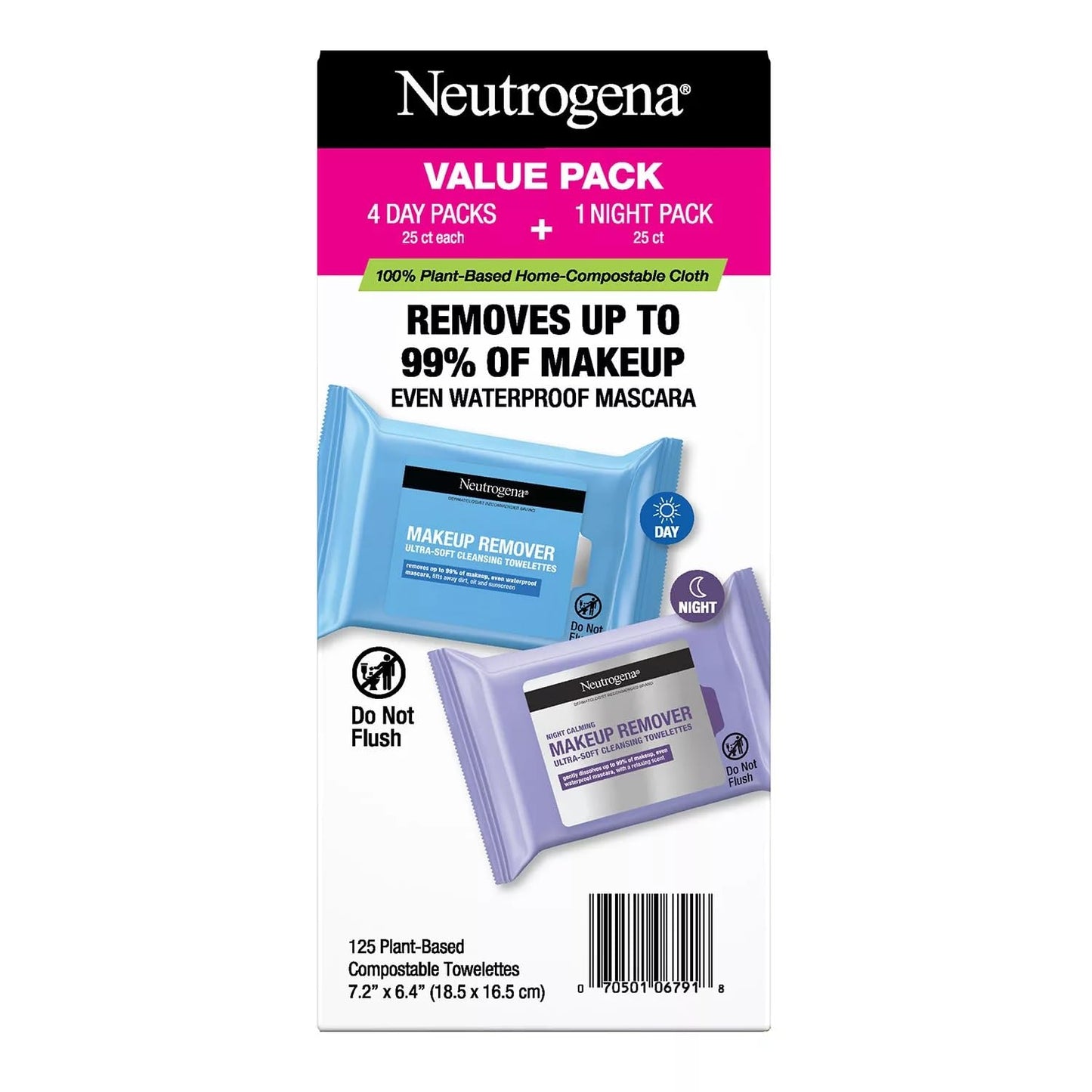 Neutrogena Makeup Remover & Night Calming Cleansing Towelettes (125 Count) Beauty & Personal Care Neutrogena
