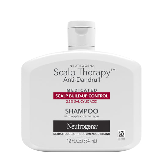 Neutrogena Scalp Therapy Anti-Dandruff Shampoo for Scalp Build-up Control, 2.5% salicylic acid, with Apple Cider Vinegar Fragrance, 12 fl oz Beauty & Personal Care Neutrogena