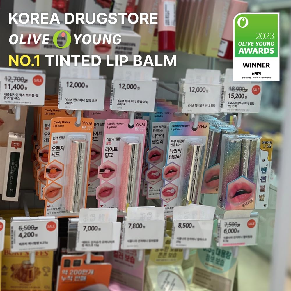 YNM Honey Lip Balm, Moisturizing Tinted Lip Balm, Sheer Color, Infused with Manuka Honey and Squalane, Hydrating, Korean Skincare, Natural Finish Beauty & Personal Care YNM
