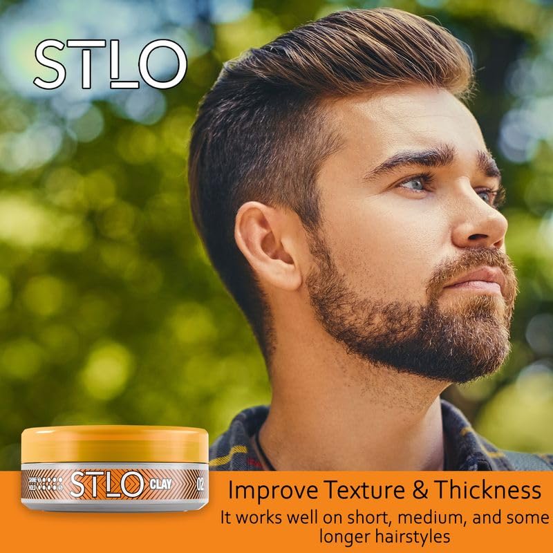 STLO Clay Everyday Essential - Strong Hold Matte Finish Hair Styling Clay for Men Beauty & Personal Care STLO