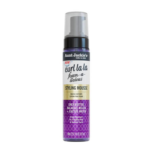 Aunt Jackie's Curls & Coils Curl La La Foam-a-licious Styling Mousse, 8.5 fl oz - Triple Moisture for Flexible Hold and Defined Curls Beauty & Personal Care Aunt Jackie's