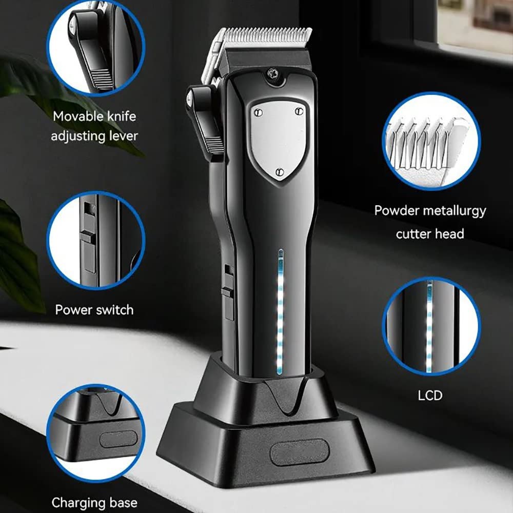 GLESVOWIO Pro Hair Clipper Adjustable Powder Metallurgy Tool Head Hair Trimmer Intelligent Display Light Low Noise Hair Clipper Beauty and Personal Care GLESVOWIO