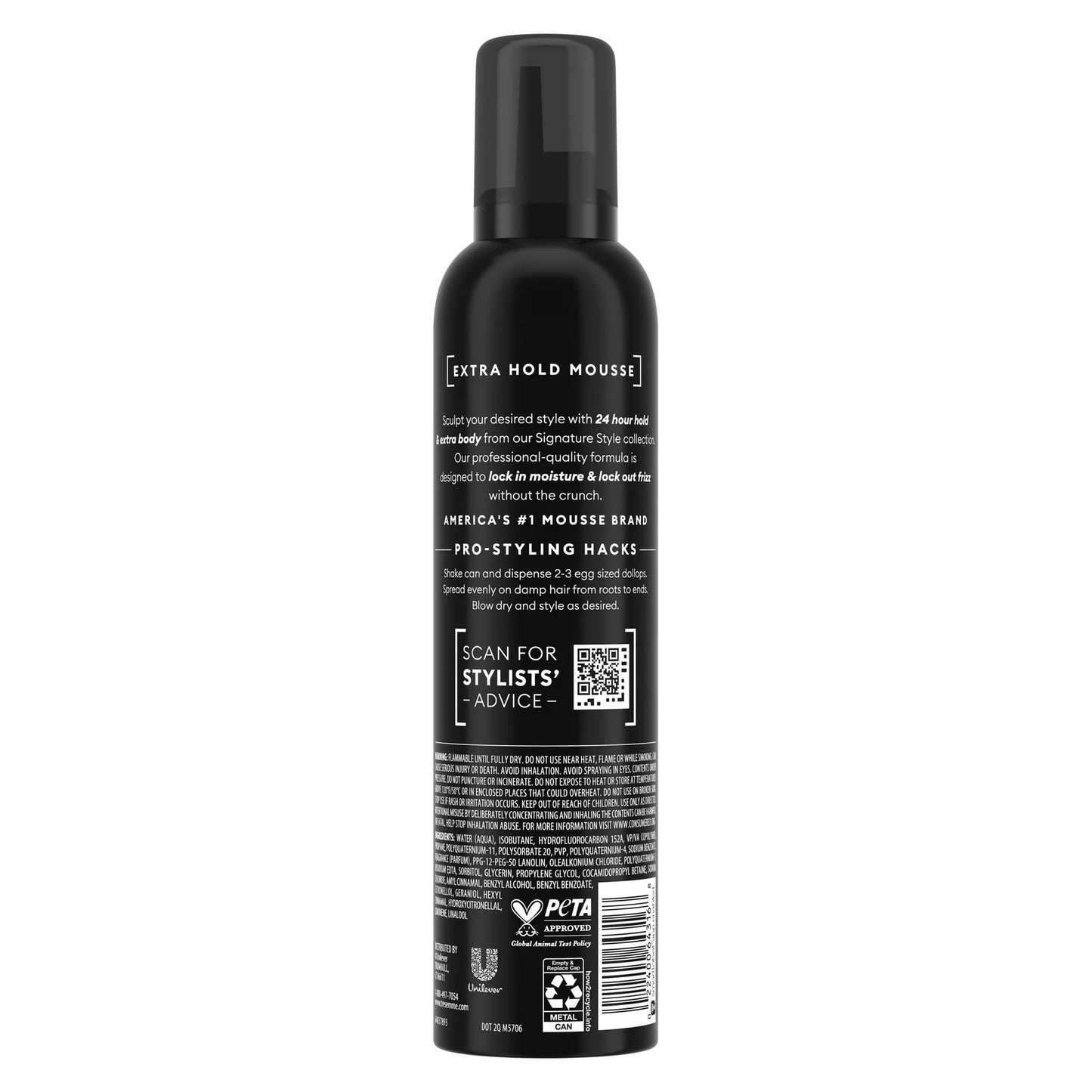 TRESemmé Extra Hold Hair Mousse For 24H Touchable Hold & Volume with Pro Lock Tech 10.5 FL Oz (1 Pack Packaging May Vary) Beauty & Personal Care TRESemmé