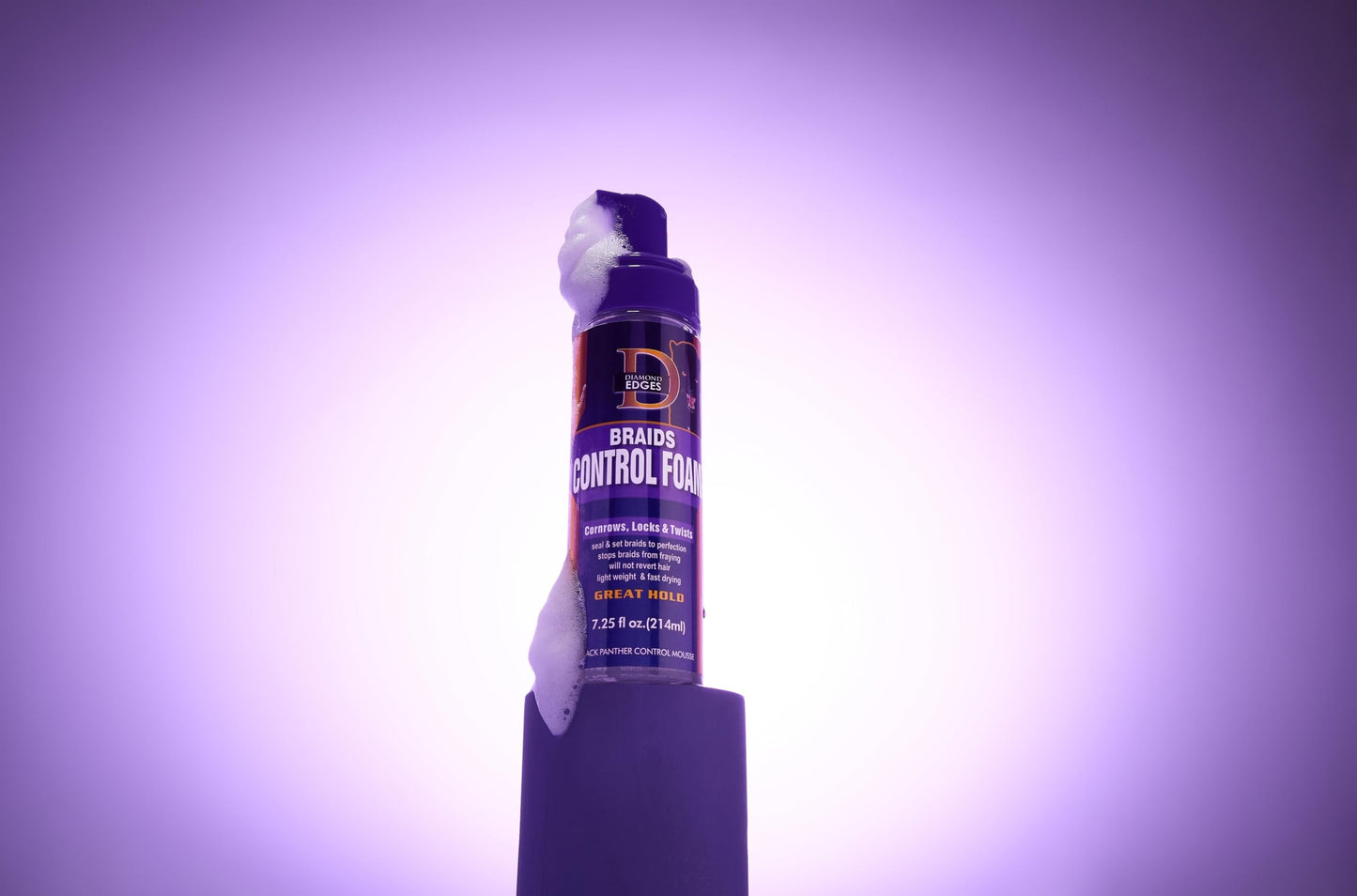 Diamond Edges Black Panther Braids Control Foam for braids Mousse 7.25 fl.oz. Great Hold Beauty & Personal Care The Roots Naturelle