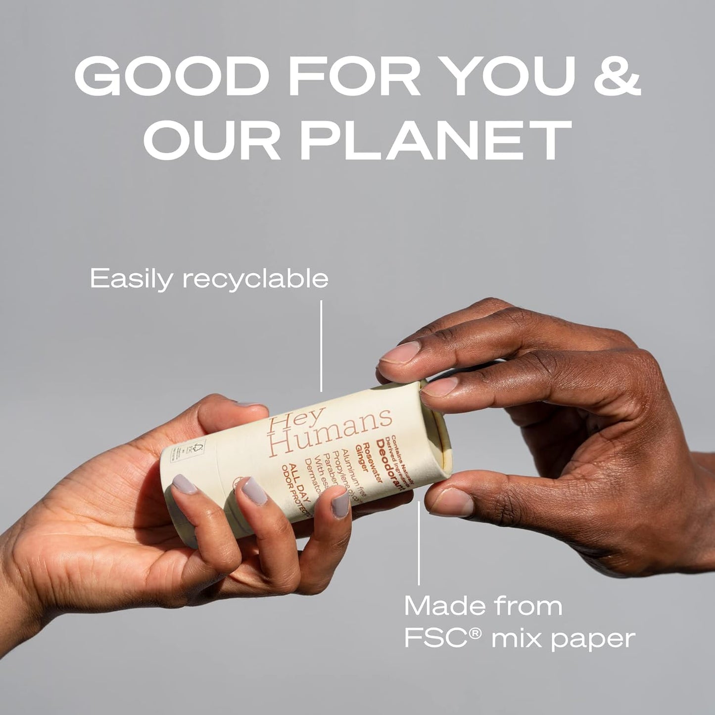 Hey Humans Deodorant, Aluminum Free Deodorant for Women and Men, Contains Naturally Derived Ingredients, All Day Odor Control, Refreshing Deodorant Beauty and Personal Care HEY HUMANS