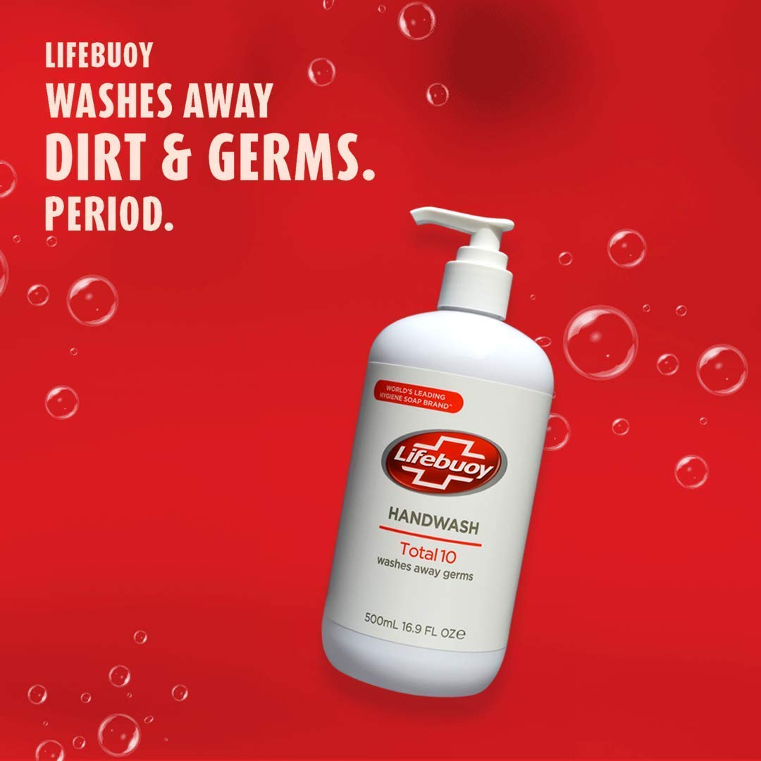 Lifebuoy Total 10 Hand Wash, 16.9 FL OZ (500 ml) Beauty & Personal Care Lifebuoy