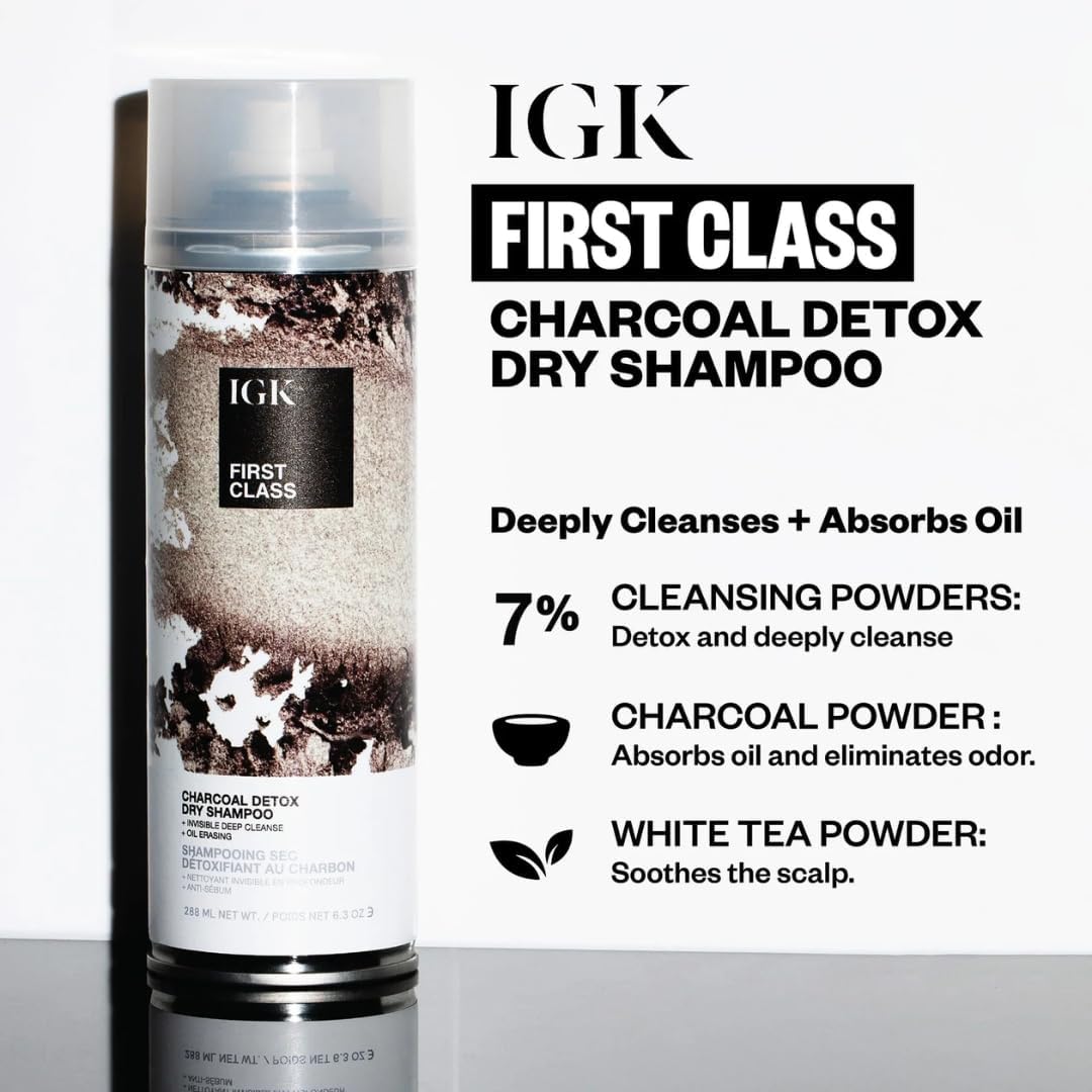 IGK Antisocial Dry Hair Mask + First Class Dry Shampoo Set | Bond Building + Volume + Shine for All Hair Types | 5.0 oz + 6.3 oz Beauty & Personal Care IGK