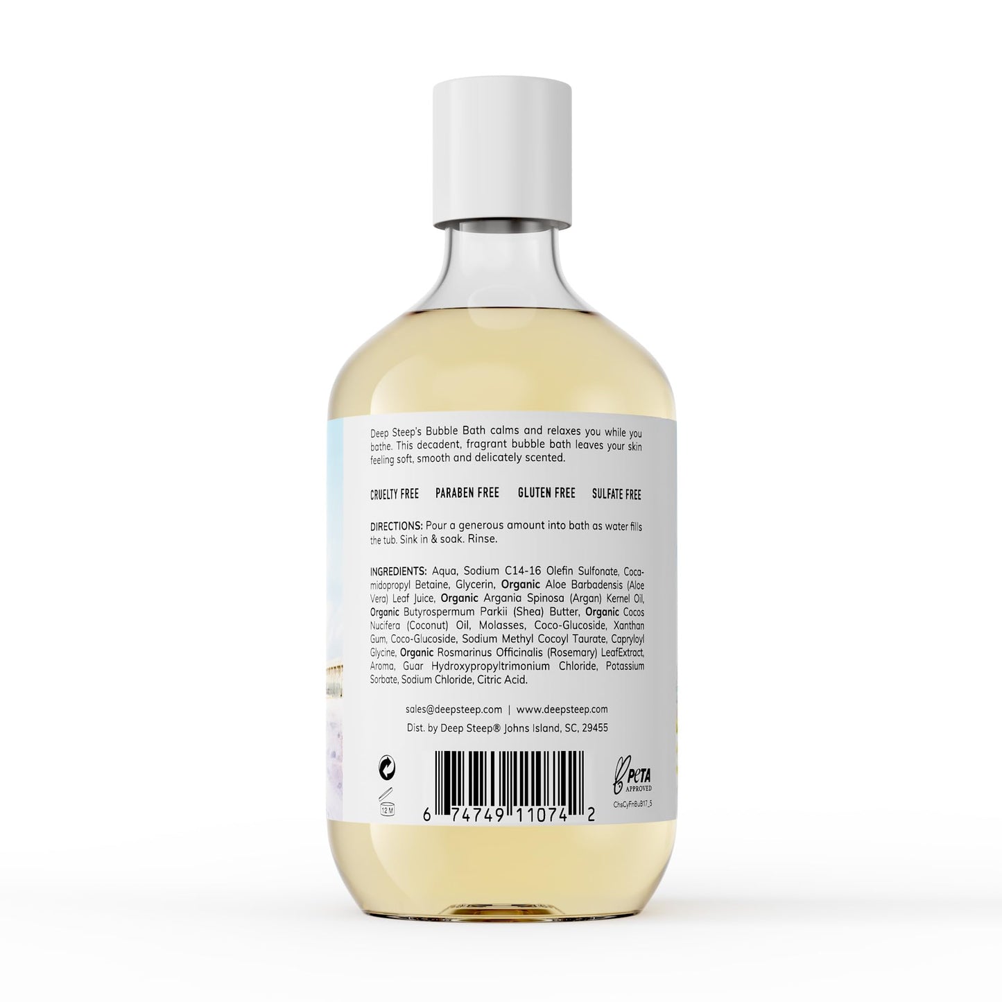 Deep Steep Cypress Fennel Bubble Bath for Women, Hypoallergenic, Clinically Tested, Clean Formula for Sensitive Skin, Sulfate-Free, 17 fl oz Bottle Beauty and Personal Care Deep Steep