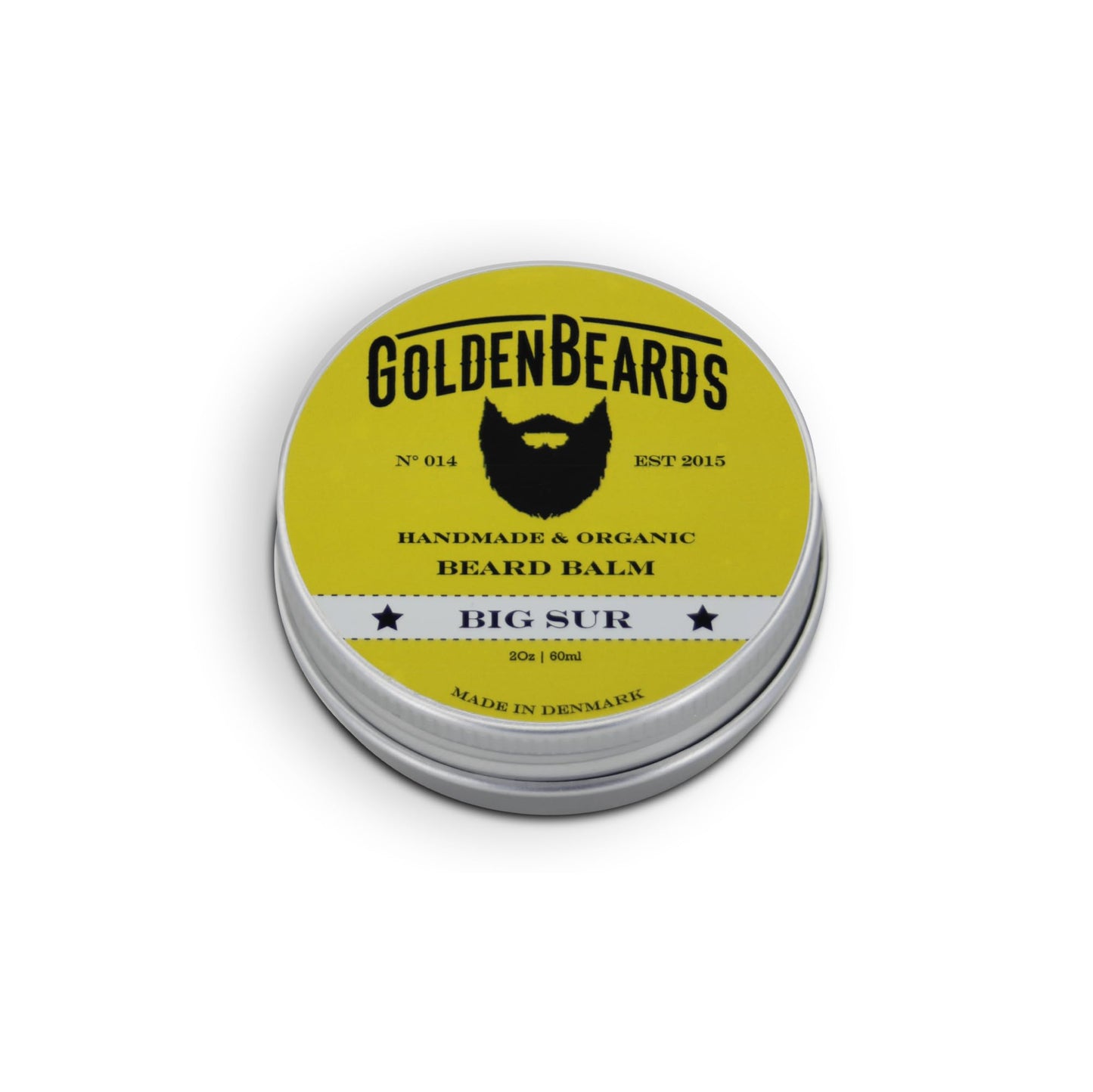 Golden Beards Organic Beard Balm Big Sur - Shea, Cocoa & Argan Butter Blend with Lime & Patchouli Scent - 60ml Vegan Beard Softener & Styling Balm Beauty and Personal Care Golden Beards Kobenhavn BALM GROOMING OIL