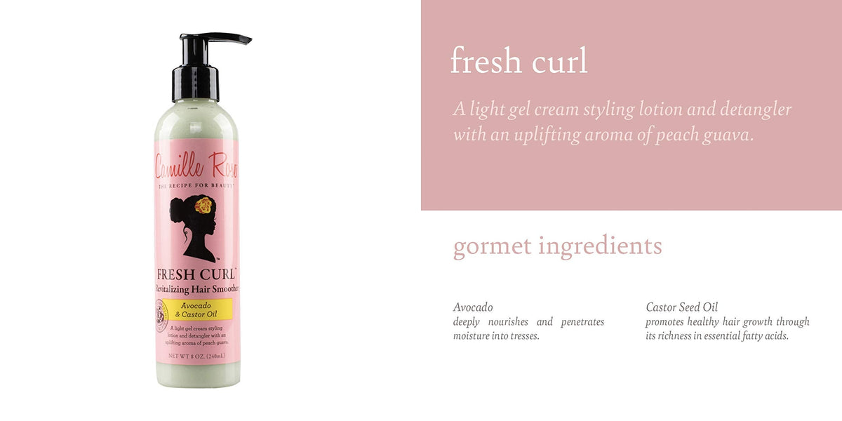Camille Rose Fresh Curl Revitalizing Hair Smoother, Avocado & Castor Oil, 8 oz (240 ml) Beauty & Personal Care Camille Rose
