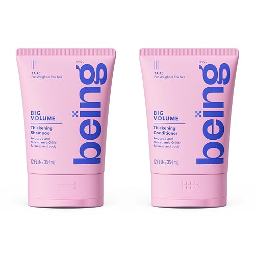 being BIG VOLUME Thickening Shampoo and Conditioner Set 354mL with Avocado and Macadamia Oil Beauty & Personal Care BEING INC