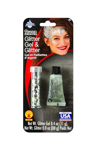 Rubies Chunky Silver Loose and Gel Glitter Makeup Set .4 Ounces Beauty & Personal Care Rubies