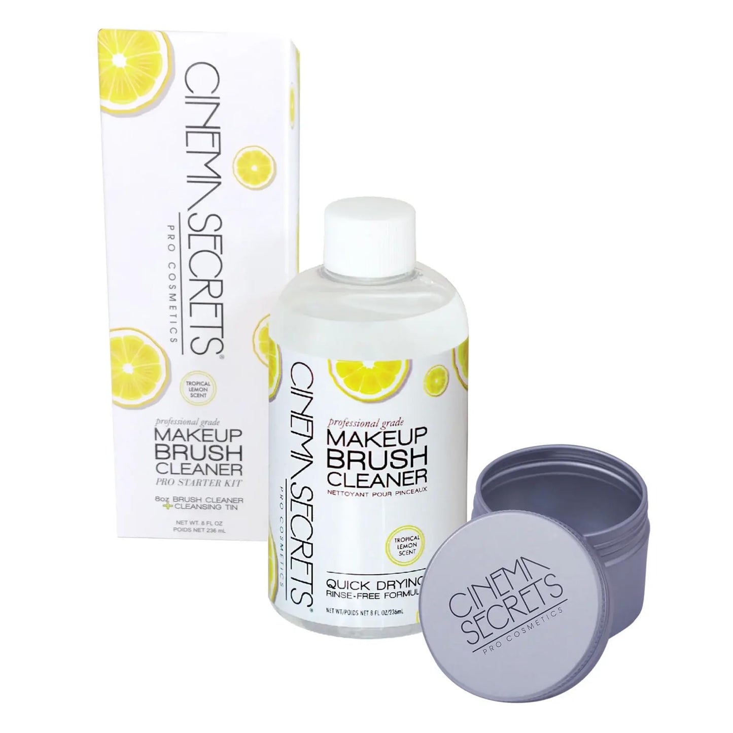 Cinema Secrets Original Makeup Brush Cleaner Kit - Professional Cleanser + Cleansing Tin for Makeup Brushes - Quick-Drying, Rinse-Free Formula Beauty & Personal Care CINEMA SECRETS
