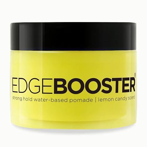 Style Factor Edge Booster Strong Hold Water-Based Pomade | Formulated with Argan Oil for Moisture & High Shine | Long Lasting Edge Control Gel | Lemon Beauty & Personal Care Style Factor