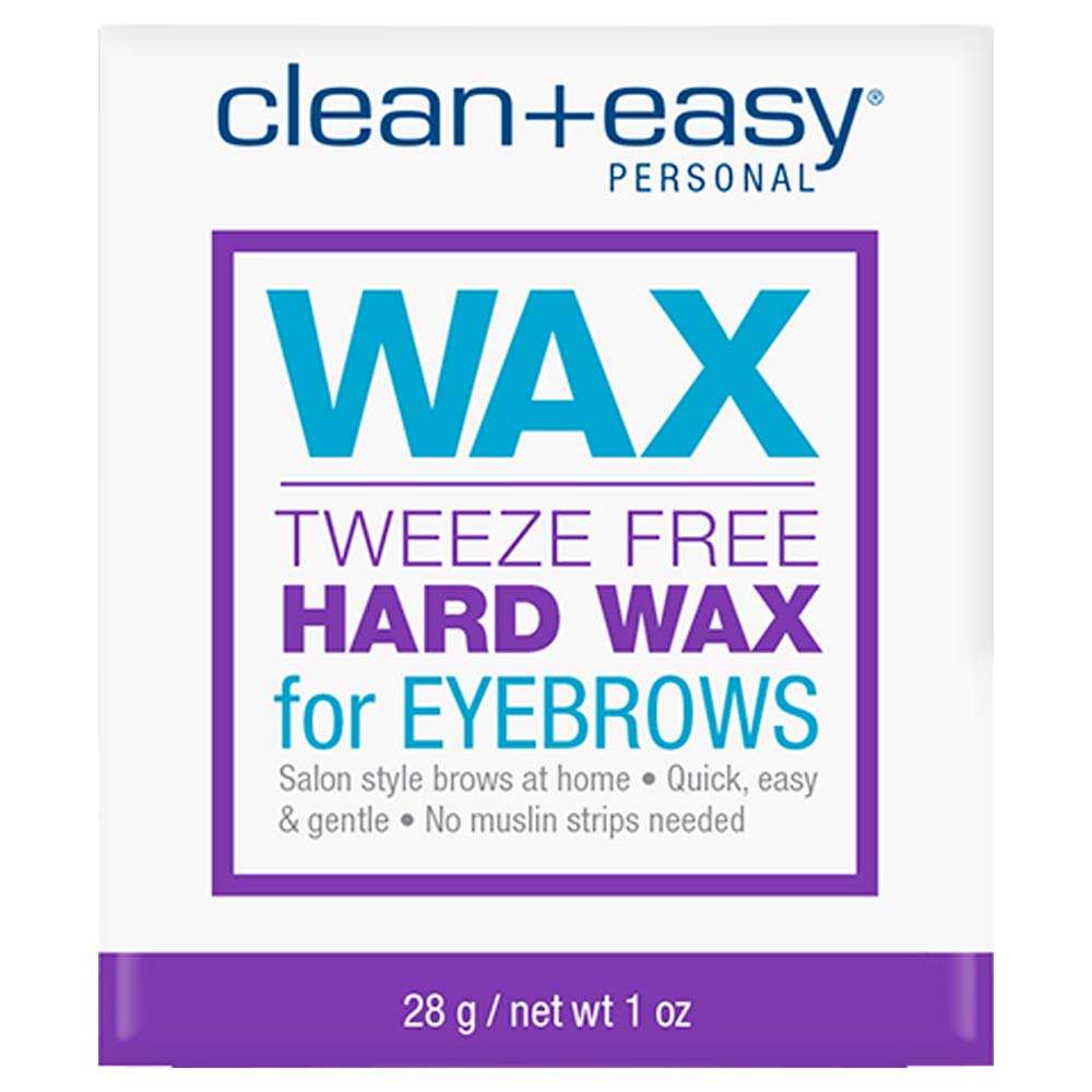 Clean + Easy Microwave Wax - Microwavable Wax Hair Removal for Face, Body & Eyebrows, At-Home Facial Waxing, 1 Oz Beauty and Personal Care Clean + Easy