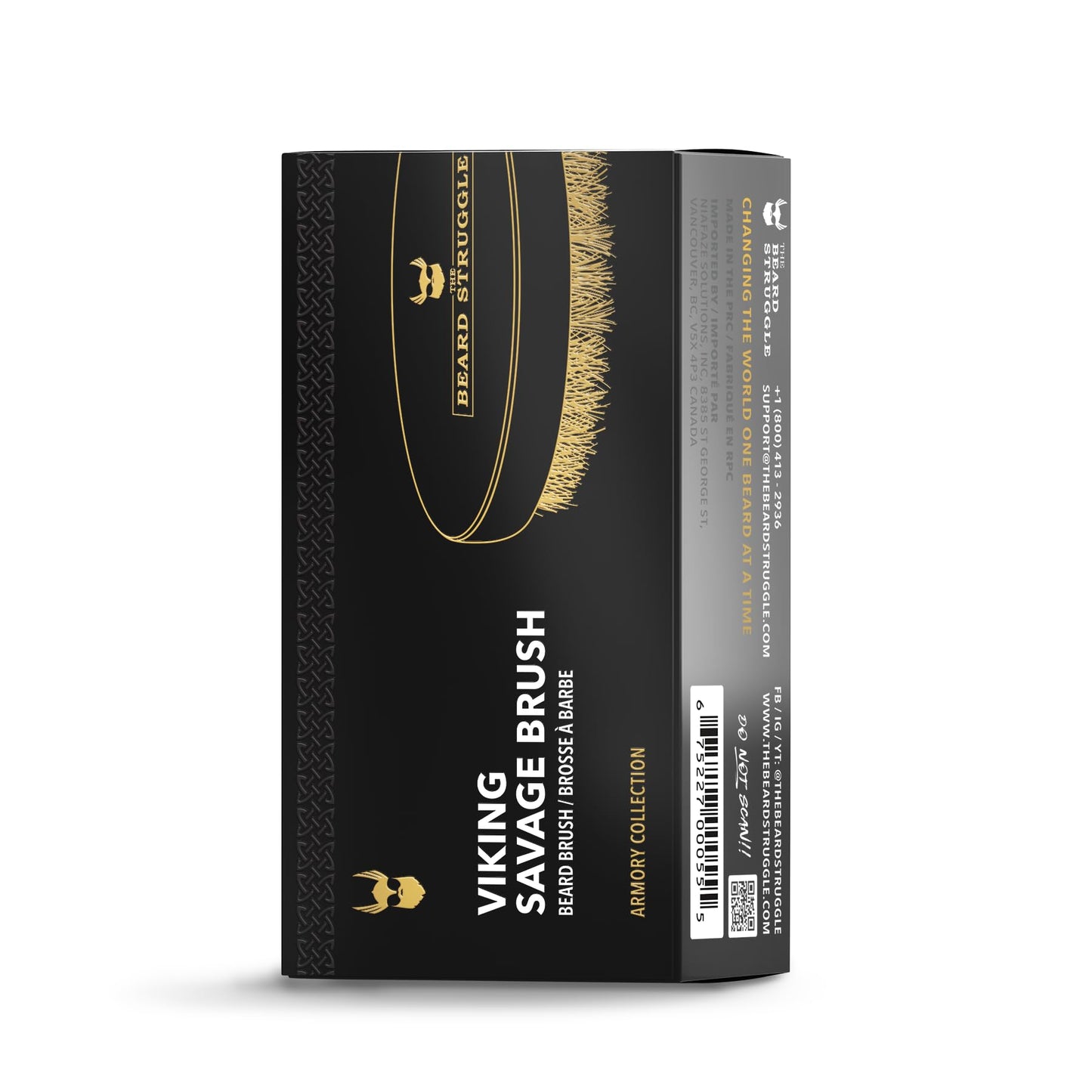 Beard Struggle Men's Beard Brush - Durable Nylon Bristles with Polished Beechwood Handle for Viking Savage Hair & Grooming - Perfect Travel Size Beauty and Personal Care The Beard Struggle