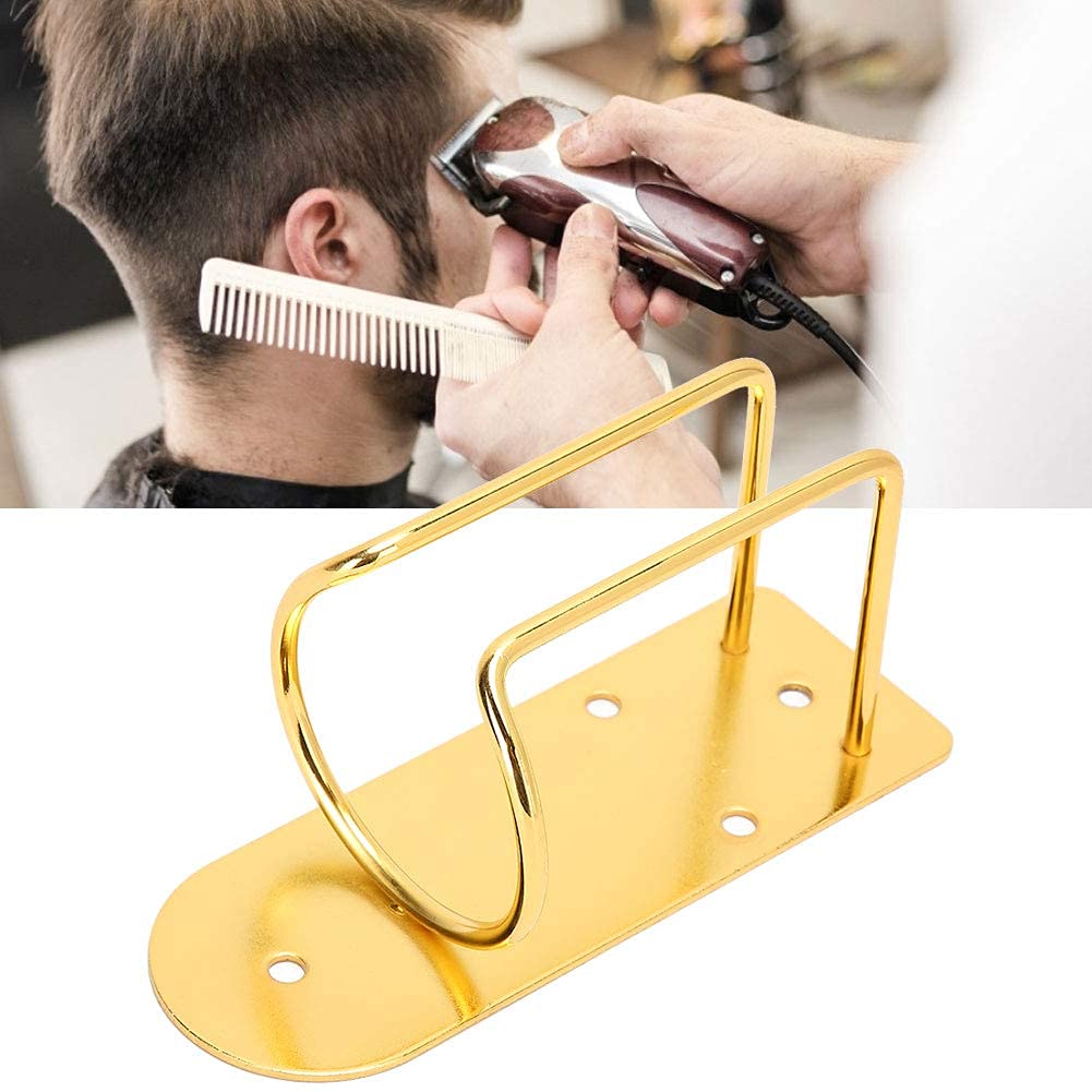 Hair Clipper Holder for barbers wall mounted, Barber Station Electric Hair Trimmer Display Rack Storage Organizer,Gold Stainless Steel Frosting Beauty and Personal Care Rotekt1740