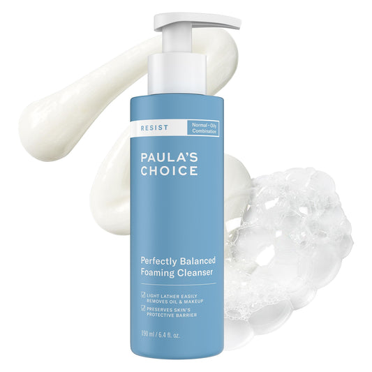 Paula's Choice RESIST Perfectly Balanced Foaming Facial Cleanser, Face Cleanser with Hyaluronic Acid & Aloe, Anti-Aging Face Wash, Large Pores & Oily Beauty & Personal Care Paula's Choice