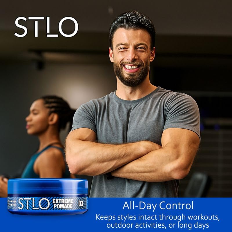 STLO Extreme Pomade Maximum Hold - Medium Shine Hair Pomade for Men, Women and Children Beauty & Personal Care STLO