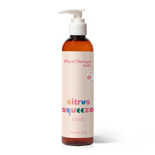 Plant Therapy Kids Citrus Squeeze Lotion 8 oz, Natural Kids Body Lotion with Citrus Essential Oils, Lightweight Daily Moisturizer for Soft, Hydrated Beauty & Personal Care Plant Therapy