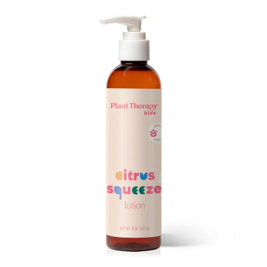Plant Therapy Kids Citrus Squeeze Lotion 8 oz, Natural Kids Body Lotion with Citrus Essential Oils, Lightweight Daily Moisturizer for Soft, Hydrated Beauty & Personal Care Plant Therapy