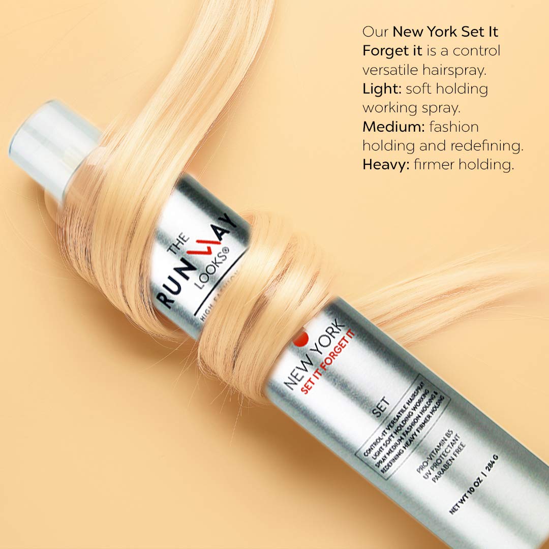 The Runway Looks Set It Forget It Control-It Versatile Hairspray, With Pro-Vitamin B5, Customizable Hold Levels For Versatile Styling, Leaves No Beauty & Personal Care The Runway Looks