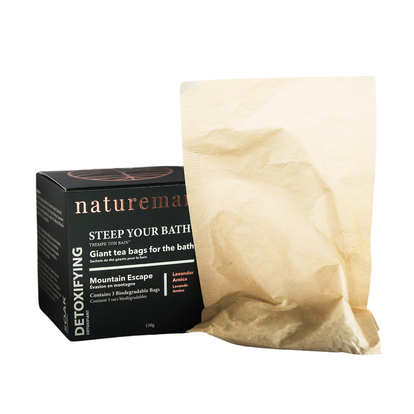 Naturemary Detoxifying Steep Your Bath Mountain Escape - Moisturizing Bath Soak for Dry Skin - Rejuvenates Skin - Lavender Arnica - 5.29 oz Beauty & Personal Care Naturemary