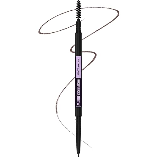 Maybelline Express Brow Ultra Slim Eyebrow Makeup, Brow Pencil with Precision Tip and Spoolie for Defined Eyebrows, Deep Brown, 1 Count Beauty & Personal Care MAYBELLINE