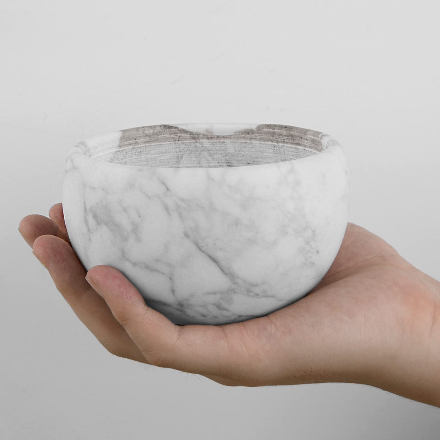 Linkidea Marble Shaving Bowl, Modern Marble Shaving Cream Cup, Large Capacity, 4" x 2" (10cm x 6.5cm), Shave Soap Bowl Beauty and Personal Care Linkidea